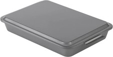 Everyday 9" X 13" Nonstick Steel Oblong Cake Baking Pan with Metal Lid