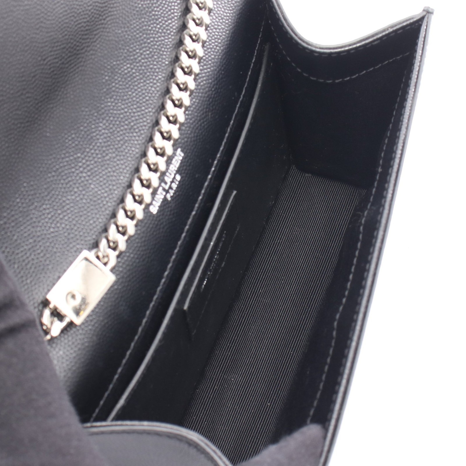 【BORSA】SAINT LAURENT PARIS KATE Borsa a tracolla piccola a catena in pelle nera