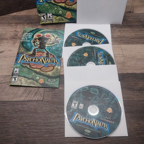 Psychonauts (Windows PC CD-ROM, 2005) Juego completo de 5 discos con manual PROBADO - Imagen 3 de 3