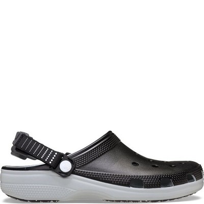Crocs Mens Classic Turbo Slip-on Clogs Size 12 Black Gray Sporty Water Friendly Crocs Classic Turbo Clog Black Men Unisex Slip On Casual  main image 2