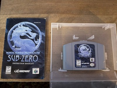 Mortal Kombat Mythologies: Sub-Zero (Nintendo 64, 1997) TESTED!!!  w/ MANUAL! 