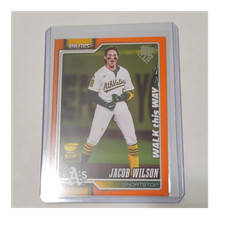 Topps 2025 Series One Jacob Wilson Walk This Way Orange 07/25 #240 A's
