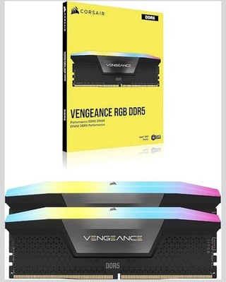 Corsair Vengeance RGB DDR5 32GB (2x16GB) 6000MHz DIMM Intel XMP Ready RAM
