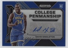 2023 Prizm Draft Picks College Penmanship Blue 141/149 David Singleton Auto 1bj7