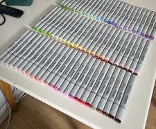 Copic Sketch Marker 75 Set Lot Professional Dual Tip Artist Markers Tested Works
