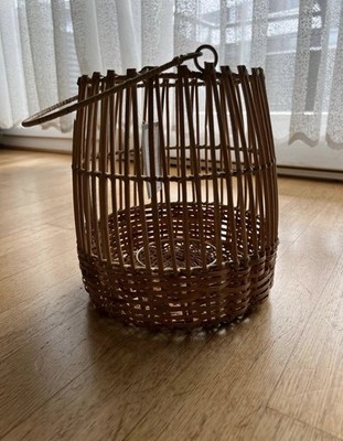 NEU Laterne Holz Rattan Handmade Aus Indonesien Durchmesser 22 Cm