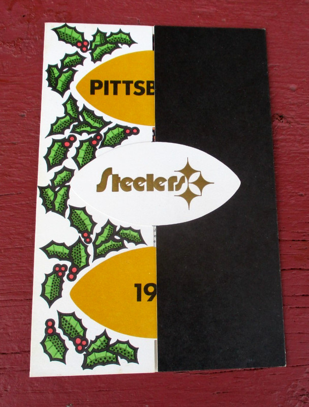 1975 Pittsburgh Steelers Football Christmas / Holiday Card