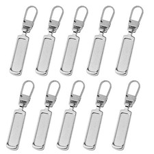 YZSFIRM Luggage Zipper Pull Replacement: 10Pcs Silver Tab - 02