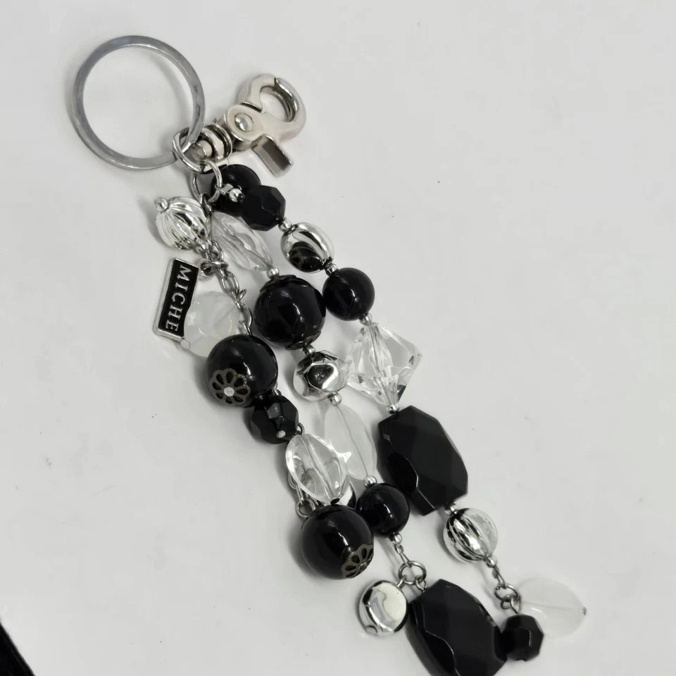 Dije de monedero Miche plata ébano negro llavero encanto Foto 3 de 3