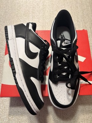 Nike Dunk Low Black White 36,5 Schwarz Weiß