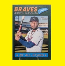 2026 Topps Heritage, #55, RONALD ACUNA JR, Atlanta Braves, Dark Green Border