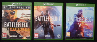 Battlefield V + 1 + Hardline Spiele Bundle - [Xbox One] [UK Release] SAUBERE DISCS