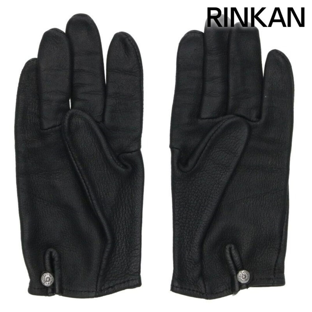 Chrome Hearts GROVE leather gloves horseshoe logo button Chrome Hearts GROVE leather gloves horseshoe logo button
