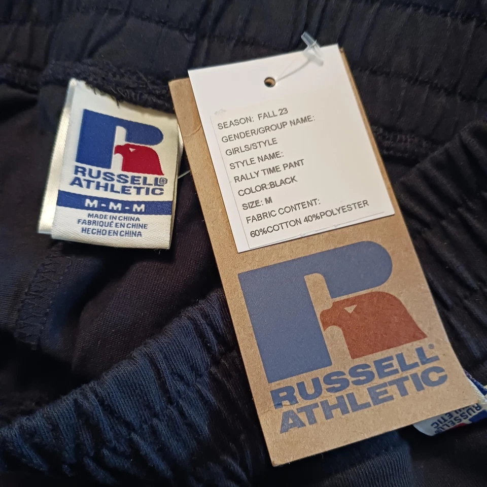 Pantalones acampanados deportivos Russell para niñas talla M pantalones Rally Time negros nuevos Foto 3 de 4