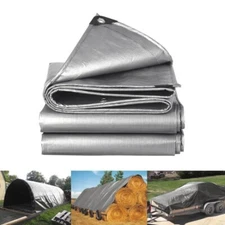 Heavy Duty Poly Tarp Waterproof Canopy Cover Tarpaulin for Roof / Patio / Boat