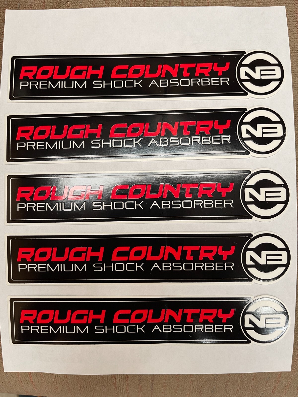 Rough Country N3 5 shock Decal Sticker Set of 5 pieces eBay