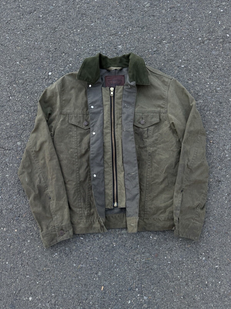CC FILSON x LEVIS Size Medium Men Oilskin Tin Cloth Olive Hunting