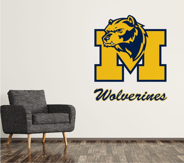 Michigan Wolverines Wall Decal Logo College NCAA Art Decor Sticker