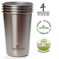 1 Premium Stainless Steel Cups 16oz Pint Cup Tumbler (4 Pack) By Greens Steel - on sale 1 Premium Stainless Steel Cups 16oz Pint Cup Tumbler (4 Pack) By Greens Steel - on sale