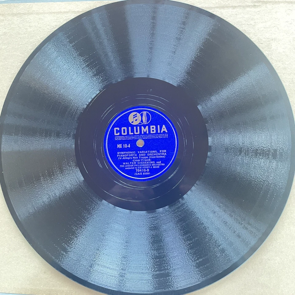 Vintage Columbia Masterworks Set Variations Symphonies. Franck. 1941. Set X-10 Foto 3 de 4