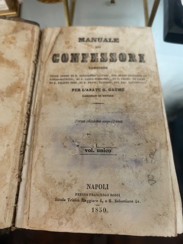 Livre MANUEL DES CONFESSEURS Pour L'Abbé Gaume Canonique Nevers Naples 1850 - Bild 2 von 10