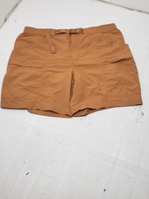 Eddie Bauer Men's Ripstop Tech Pull On Short UPF 50 Adjustable Belt Size XL