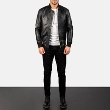 Bomber Leather Jacket  New Arrival Premium Original Leather