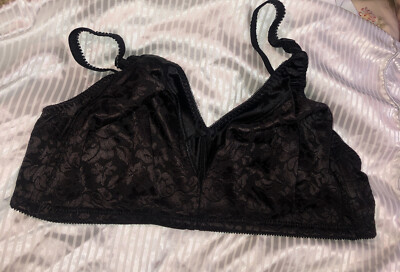Bali DF3372 Classic Support Bra, Wire Free, Black, Size 40C, NWOT