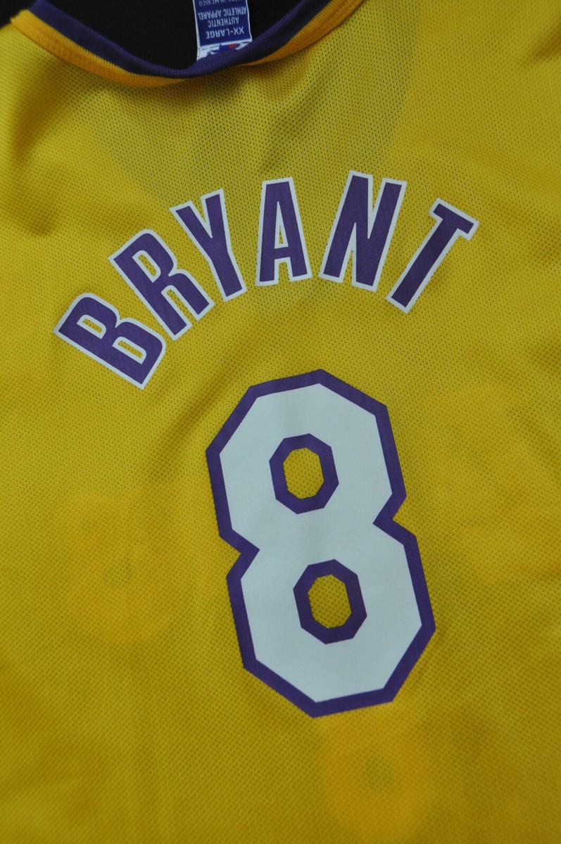 Kobe Bryant #8 Los Angeles Lakers Champion Jersey Yellow LA NBA