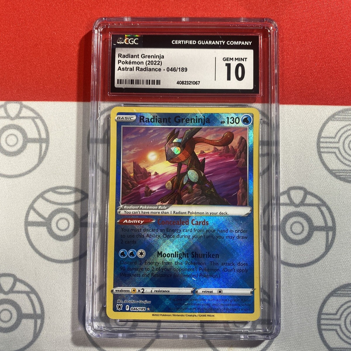NEW CGC 10 Radiant Greninja 046/189 Astral Radiance Shiny Holo