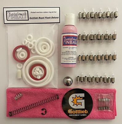 1983 Gottlieb Mylstar Royal Flush Deluxe Pinball Machine Maintenance Tune Up Kit