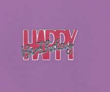 HAPPY BIRTHDAY 36 title die cuts scrapbook cards