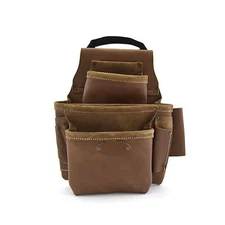 Style n Craft  98436 - 8 Pocket Nail & Tool Pouch in Top Grain Leather