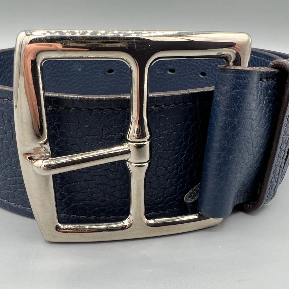 Cinto Hermès azul 42 mm couro Clemence Etrivière (feminino XS 26-29.875 polegadas) - Imagem 2 de 4