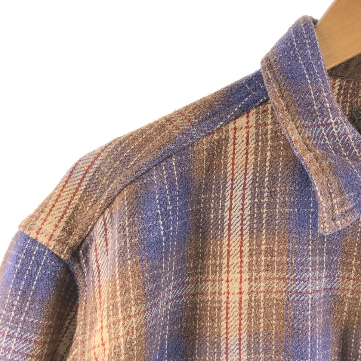 トップス 90s XL st.john's bay Heavy flannel Ombre 90'S ST JOHN'S BAY ombre check long sleeve heavy flannel