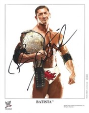 Batista WWE Photo Promo Signed Legend Very Rare World Belt
