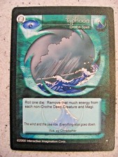 Magi Nation Promo Playing Card - Typhoon Orothe Spell - Rare One Dot