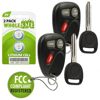 #ad 2 Replacement For 2001 2002 Chevrolet Silverado Key Fob Remote $19.95