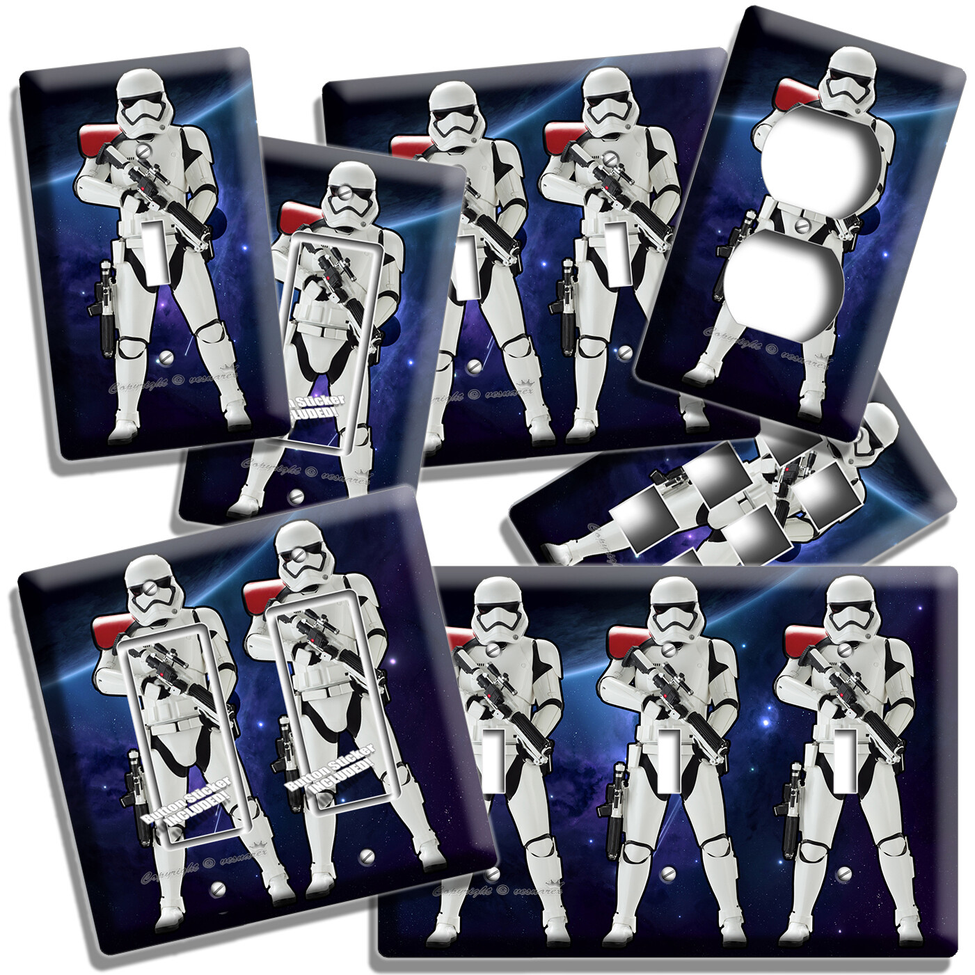 STAR WARS STORMTROOPER FUNNY LIGHT SWITCH TOGGLE OUTLET WALL PLATE ROOM HD DECOR | eBay