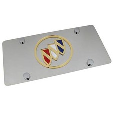Buick Logo License Plate Gold On Chrome