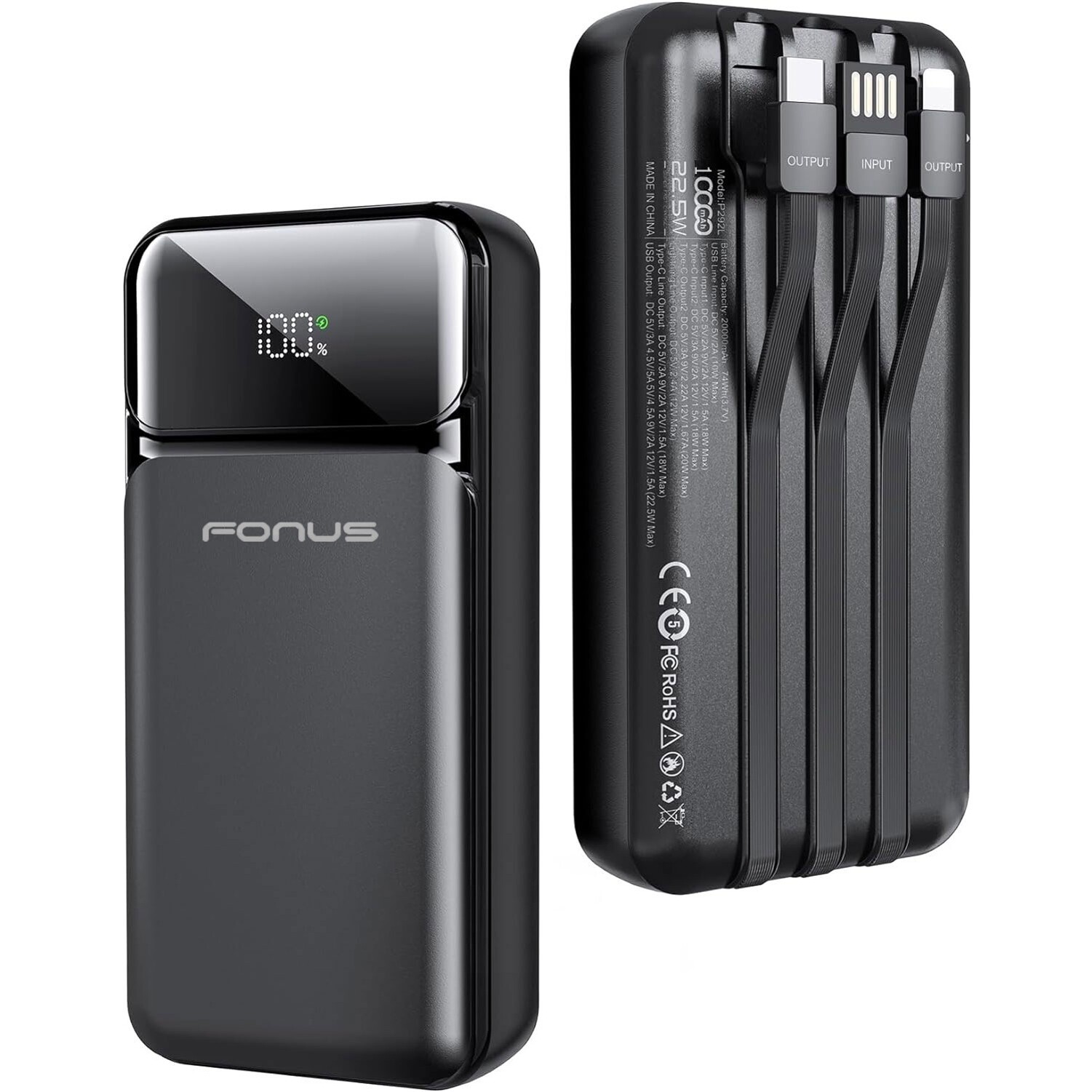 For Samsung Galaxy S24/Ultra/Plus 22.5W Fast 10000mAh Power Bank Backup Battery