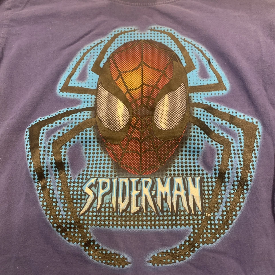 MARVEL SPIDER-MAN Boys SIze 6X Blue Long Sleeve Pullover Shirt - Image 2 of 4