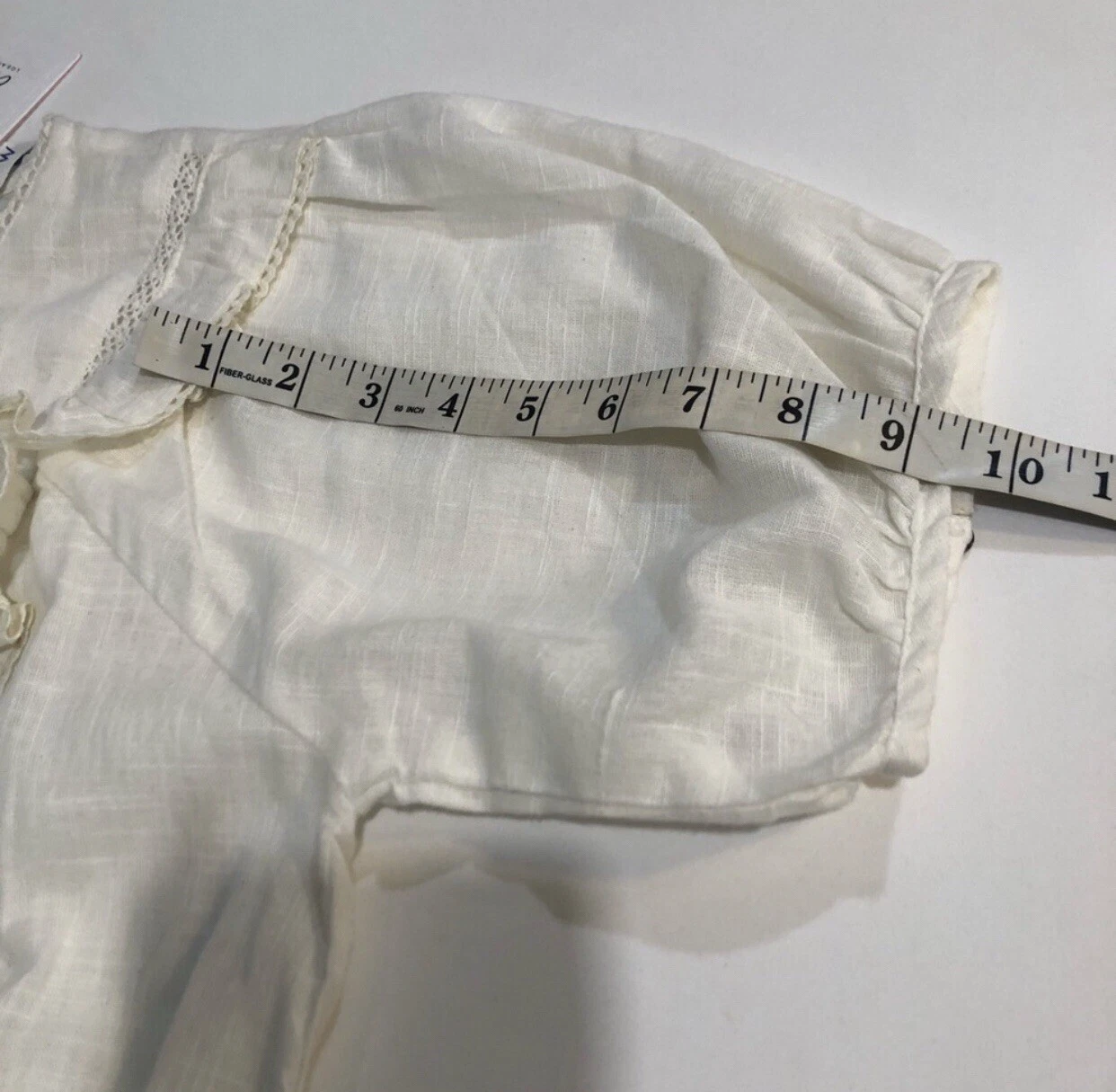 OFF WHITE Anthropologie DRA Off White Cotone Boho Mini Abito