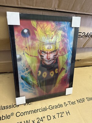 Naruto 3-In-1 3D Holographic Lenticular Poster In Frame - Naruto/Kakashi/Jiraiya
