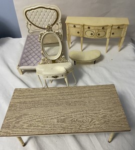 1960s Vintage Sindy Doll Furniture Bedroom Set Bed Dining ...