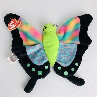 Butterfly Plush Stuffed Toy Figurine Neon Rainbow Ty ...