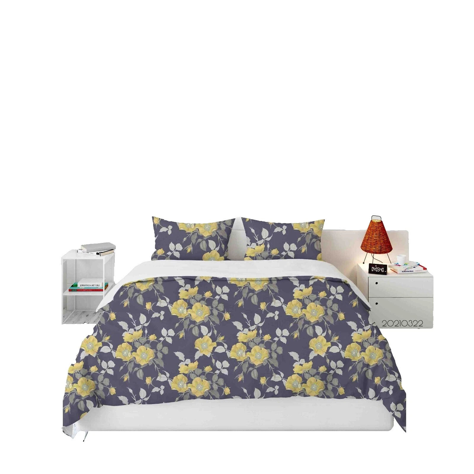 Microfiber Queen Floral Duvet Covers & Bedding Sets