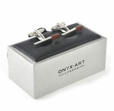 Cufflinks - Chef's Knife Cleaver - Onyx Art London CK896 - Groom Best Man