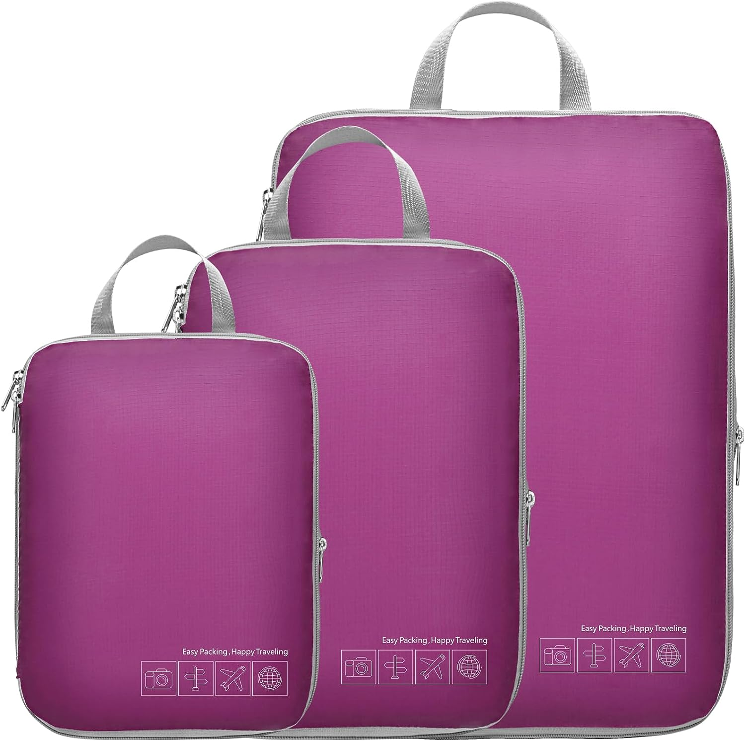 Compression Packing Cubes for Travel - Travel Bags Luggage Organizers Travel Ess-image