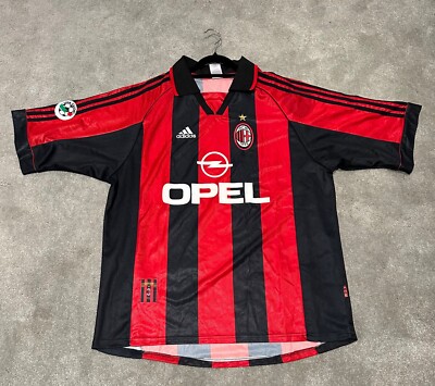 98-99ミランMILAN マルディーニMALDINI アディダス adidas match worn maldini ac milan shirt | eBay UK